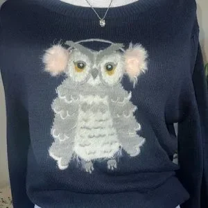 kate spade | Sweaters | Kate Spade Novelty Wool Blend Owl Sweater 